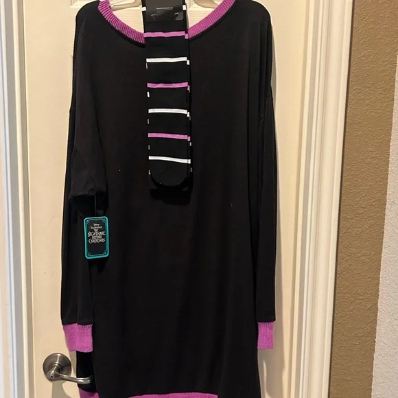 NWT ~ Nightmare Before Christmas -  Sally - long sweater with matching kneesocks - Picture 10 of 12